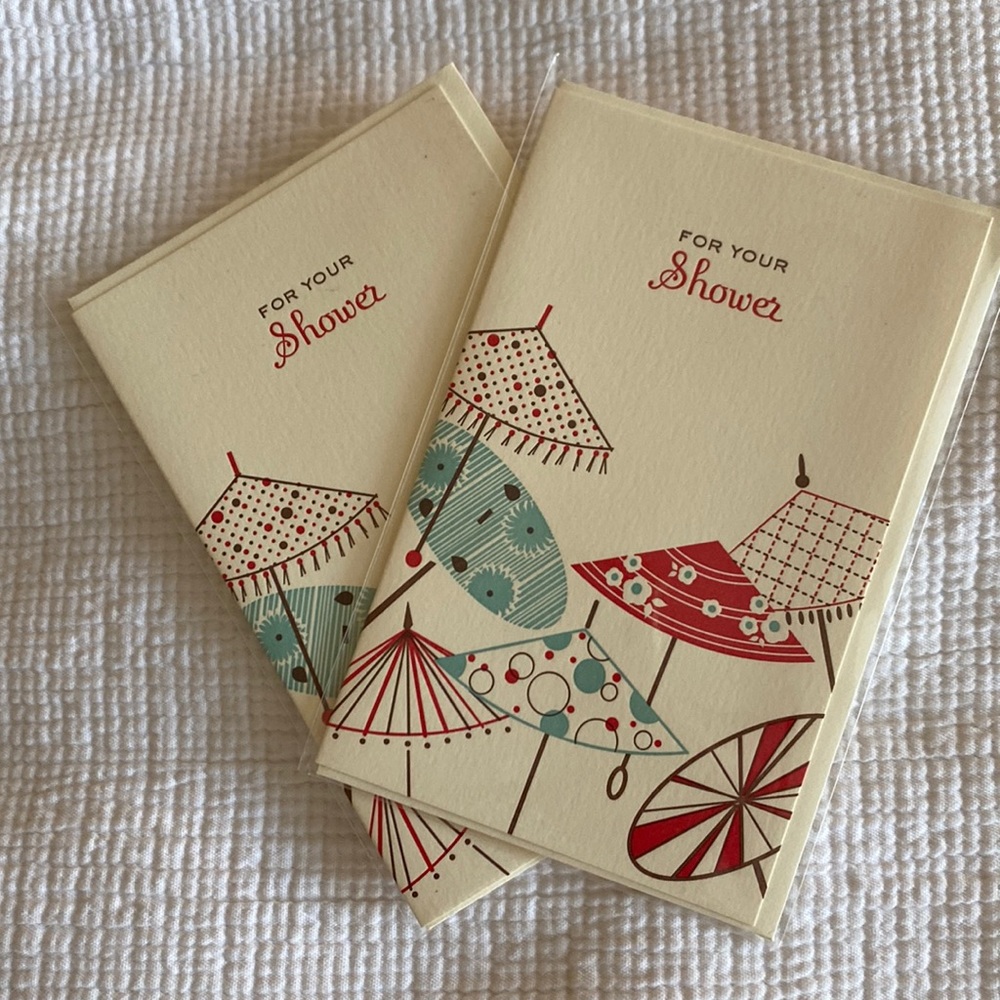 Snow and Graham letterpress printed shower cards